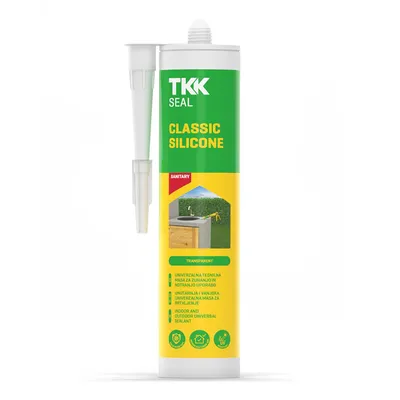 Санитарен силиконов уплътнител TKK  280 мл, прозрачен, Classic Silicone