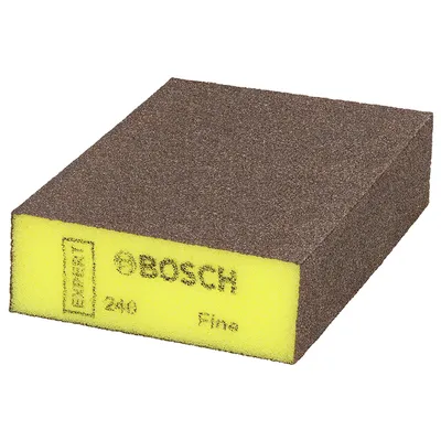 Шкурка върху гъба за ръчно шлайфане Bosch 97х69 мм, P240, Expert S471