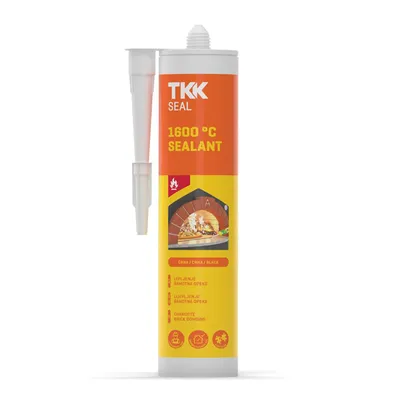 Силикон лепило TKK уплътнително термоустойчиво  300 мл, черно, 1600 °C Sealant