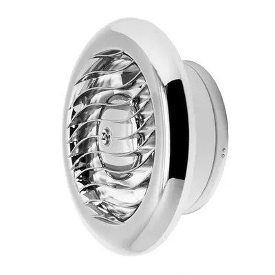 Вентилатор за баня MMotors за стенен монтаж с клапа 16 W, 105 м3/ч, ф 145х76 мм, инокс, MM 100