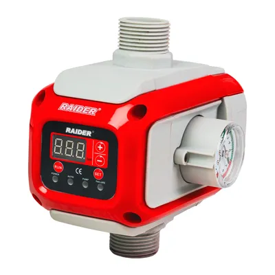 Пресостат електронен 2.2kW 1"M 80°C рег. манометър RD-EPC08