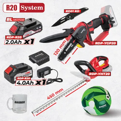 R20 Комплект 2 машини 2Ah 4Ah + 3 RDP-BXS8 Garden