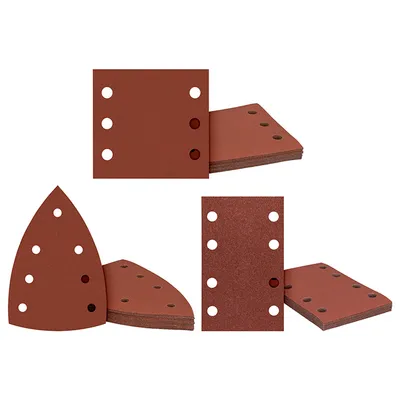 Шкурка за виброшлайф Bosch правоъгълна с 6, 8 отвора P120, P180, P80, 45 бр., Expert for Wood and Paint C430