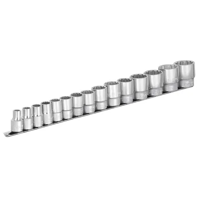 Вложки комплект Unior милиметрови  15 бр., 1 1/4" - 3/8" х 1/2", 190H12P15IN