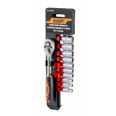 Тресчотка с вложки к-т 11 части 1/4" 4-13mm GD