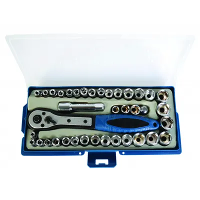 Тресчотка с вложки к-т 39 части 1/4" & 3/8" 4-15mm BS