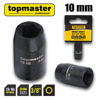 Вложка ударна 6 стенна 3/8"х10mm TMP