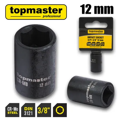 Вложка ударна 6 стенна 3/8"х12mm TMP