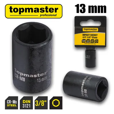 Вложка ударна 6 стенна 3/8"х13mm TMP