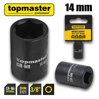 Вложка ударна 6 стенна 3/8"х14mm TMP