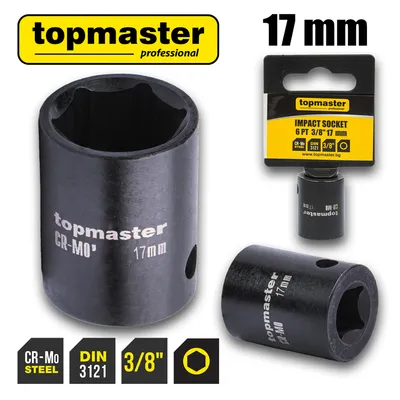 Вложка ударна 6 стенна 3/8"х17mm TMP