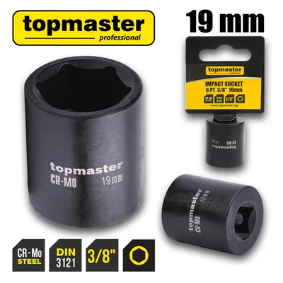 Вложка ударна 6 стенна 3/8"х19mm TMP
