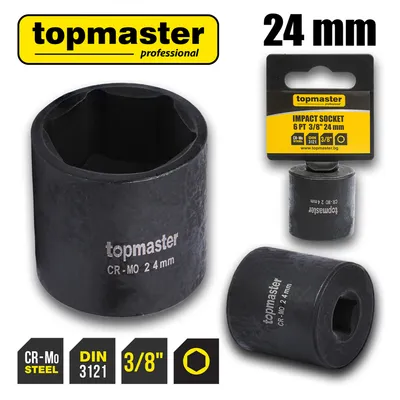 Вложка ударна 6 стенна 3/8"х24mm TMP