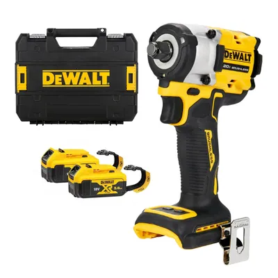 Акумулаторен гайковерт DeWALT с безчетков двигател с 2 батерии без зарядно, 18 V, 5 Ah, 406 Nm, квадрат, 1/2", DCF921P2LRT