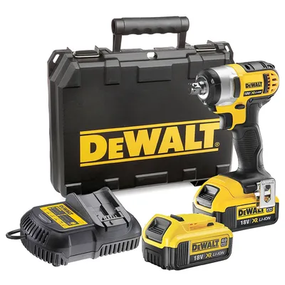 Акумулаторен гайковерт DeWALT с колекторен двигател с 2 батерии и зарядно, 18 V, 4 Ah, 203 Nm, квадрат, 1/2", DCF880M2
