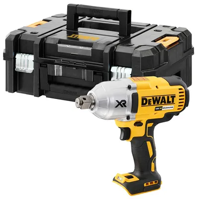 Акумулаторен ударен гайковерт DeWALT с безчетков двигател без батерия и зарядно, 18 V, 950 Nm, квадрат, 3/4", DCF897NT
