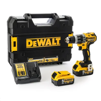 Акумулаторен винтоверт DeWALT ударен с 2 батерии и зарядно, 18 V, 5 Ah, 70 Nm, 1.5-13 мм, DCD796P2