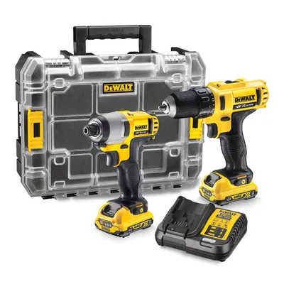 Комплект акумулаторни инструменти DeWALT    с 2 батерии и зарядно, DCD710, DCF815, 12 V, 2 Ah, DCK211D2T