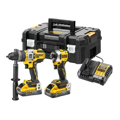 Комплект акумулаторни инструменти DeWALT  с 2 батерии и зарядно, DCD999, DCF850, 18 V, 5 Ah, DCK2052H2T
