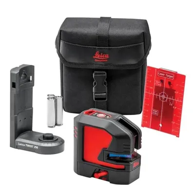 Линеен лазерен нивелир Leica с 2 лъча  25 м, 80 м, 0.2 мм/м, Lino L2