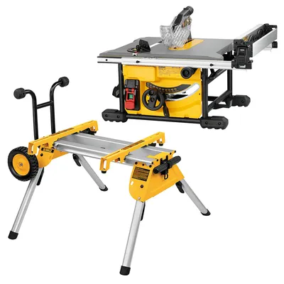 Настолен циркуляр DeWALT в комплект с мобилна стойка  1850 W, ф 210 мм, 5800 об./мин, DWE7485RS
