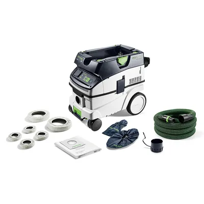 Прахосмукачка Festool за сухо и мокро почистване 1200 W, 230 V, 3900 л/мин, 26 л, клас M, Cleantec CTM 26 EI-FLR