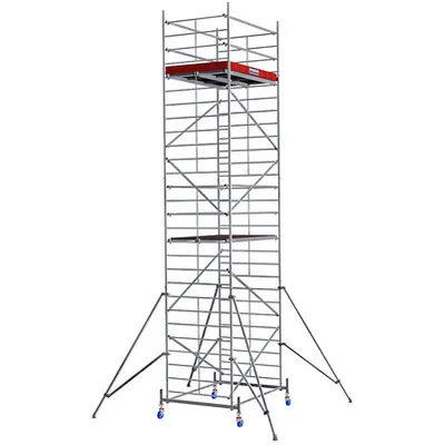 Скеле алуминиево Krause подвижно с колела 6.3 м, 2х0.6 м, 200 кг/м2, ProTec XXL