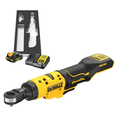 Акумулаторна тресчотка DeWALT с 1 батерия и зарядно, 12 V, 3 Ah, 54 Nm, квадрат, 1/4", DCF504L1G