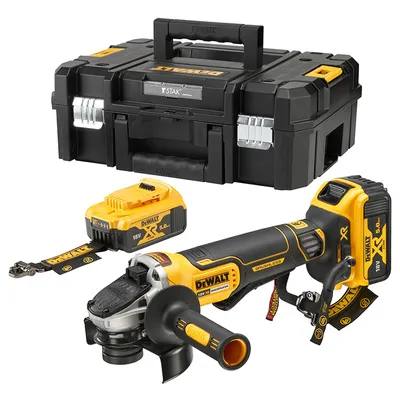 Акумулаторен ъглошлайф DeWALT с 2 батерии без зарядно, 18 V, 5 Ah, 125 мм, 9000 об./мин, DCG406P2LRT