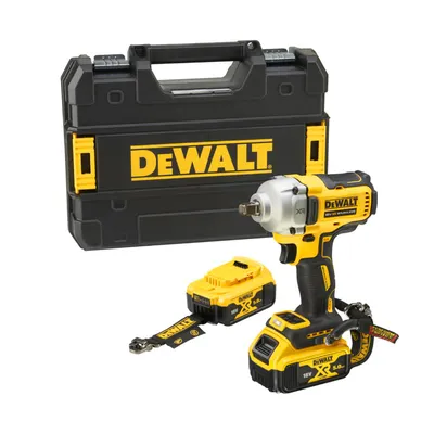 Акумулаторен гайковерт DeWALT с безчетков двигател с 2 батерии без зарядно, 18 V, 5 Ah, 812 Nm, квадрат, 1/2", DCF891P2LRT