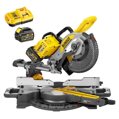 Акумулаторен настолен циркуляр DeWALT потапящ с герунг без батерия и зарядно, 54 V, ф 250 мм, 4300 об./мин, DCS727N
