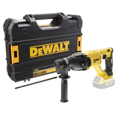 Акумулаторен перфоратор DeWALT с безчетков двигател без батерия и зарядно, SDS-plus, 18 V, 2.6 J, 0-5500 уд./мин, DCH133NT