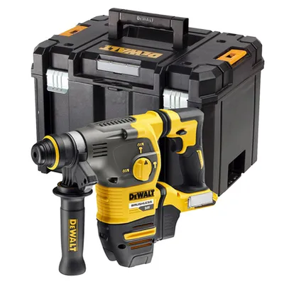 Акумулаторен перфоратор DeWALT с безчетков двигател без батерия и зарядно, SDS-plus, 54/18 V, 2.8 J, 0-4390 уд./мин, DCH323NT