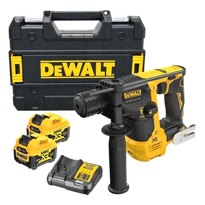Акумулаторен перфоратор DeWALT с безчетков двигател с 2 батерии и зарядно, SDS-plus, 12 V, 5 Ah, 1.1 J, 0-4280 уд./мин, DCH072P2