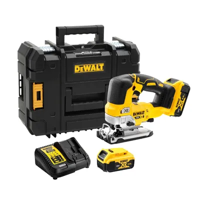 Акумулаторен прободен трион зеге DeWALT с 2 батерии със зарядно, 18 V, 5 Ah, 0-3200 хода/мин, 26 мм, DCS334P2