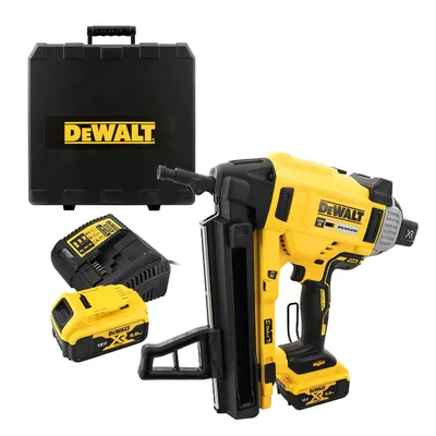 Акумулаторен такер за пирони DeWALT с 2 батерии и зарядно, 18 V, 5 Ah, за бетон, 13-57 мм, DCN890P2
