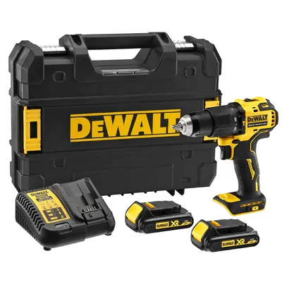 Акумулаторен винтоверт DeWALT ударен с 2 батерии и зарядно, 18 V, 1.5 Ah, 65 Nm, 1.5-13 мм, DCD709S2T