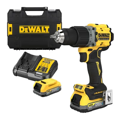 Акумулаторен винтоверт DeWALT ударен с 2 батерии и зарядно, 18 V, 1.7 Ah, 90 Nm, 1.5-13 мм, DCD805E2T