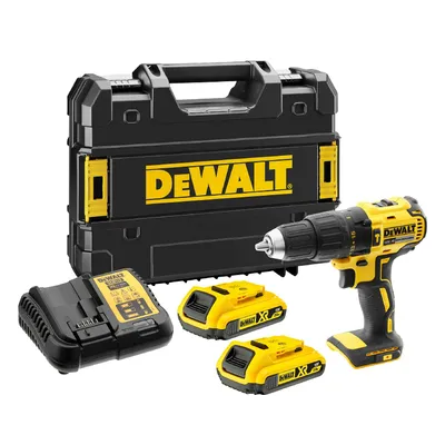 Акумулаторен винтоверт DeWALT ударен с 2 батерии и зарядно, 18 V, 2 Ah, 65 Nm, 1.5-13 мм, DCD778D2T