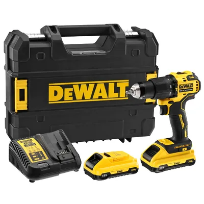 Акумулаторен винтоверт DeWALT ударен с 2 батерии и зарядно, 18 V, 3 Ah, 65 Nm, 1.5-13 мм, DCD709L2T