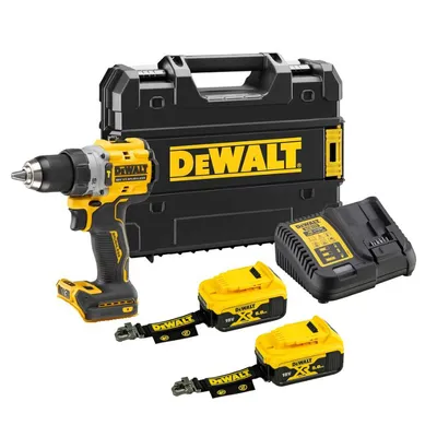 Акумулаторен винтоверт DeWALT ударен с 2 батерии и зарядно, 18 V, 5 Ah, 90 Nm, 1.5-13 мм, DCD805P2LRT