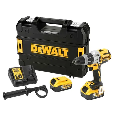 Акумулаторен винтоверт DeWALT ударен с 2 батерии и зарядно, 18 V, 5 Ah, 95 Nm, 1.5-13 мм, DCD996P2