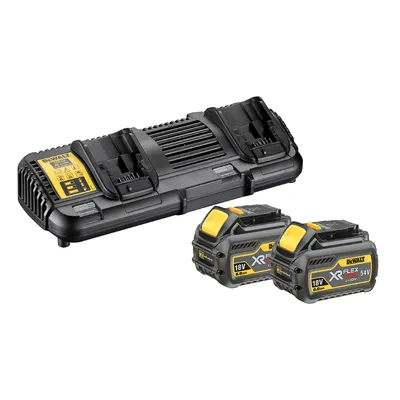 Акумулаторна батерия DeWALT Li-Ion със зарядно у-во 54/18 V, 2/6 Ah, 2 бр., DCB132T2