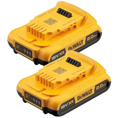 Акумулаторна батерия DeWALT Li-Ion за електроинструменти 18 V, 2 Ah, 2 бр., DCB183D2