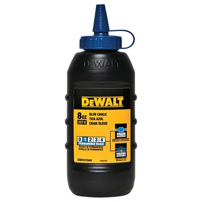 Боя за зидарска чертилка DeWALT тебеширен прах синя  227 г, DWHT47049
