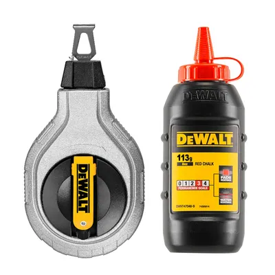 Зидарска чертилка DeWALT комплект с боя  113 г, 30 м, DWHT47408