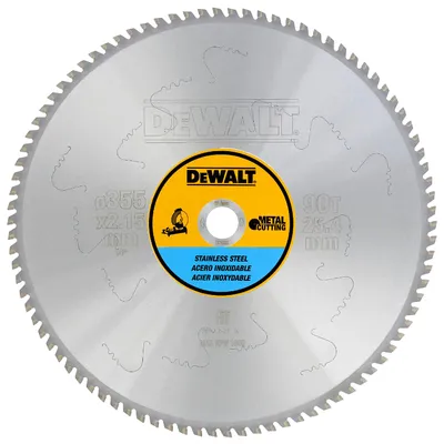Диск циркулярен за рязане DeWALT на неръждавейка с HM пластини   355 мм, 25.4 мм, 2.15 мм, 90 z, Stainless Steel