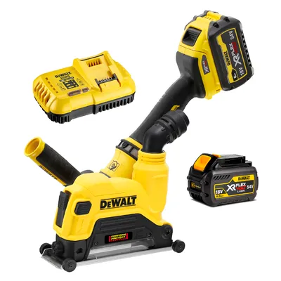 Фреза за канали в бетон DeWALT акумулаторна с 2 батерии и зарядно, 54 V, 2 Ah, 9000 об./мин, 125 мм, DCG4610T2
