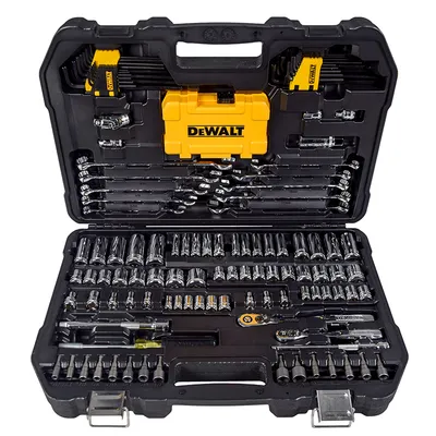 Гедоре комплект DeWALT вложки с ръчни инструменти 142 бр., 1/4" - 3/8", DWMT73802-1