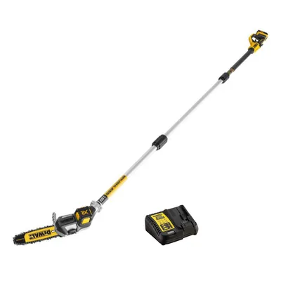 Кастрачка за клони DeWALT акумулаторна с телескопична дръжка с 1 батерия и зарядно, 18 V, 5 Ah, 20 см, 3/8 ", 1.1 мм, DCMPS567P1